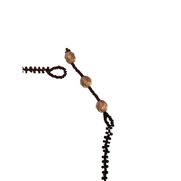 Mauve and Pink Beaded Necklace - Picture 3 of 3